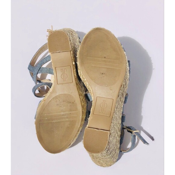 Jennifer Lopez Shoes Platform Demin Blue Size 6 - Picture 8 of 10